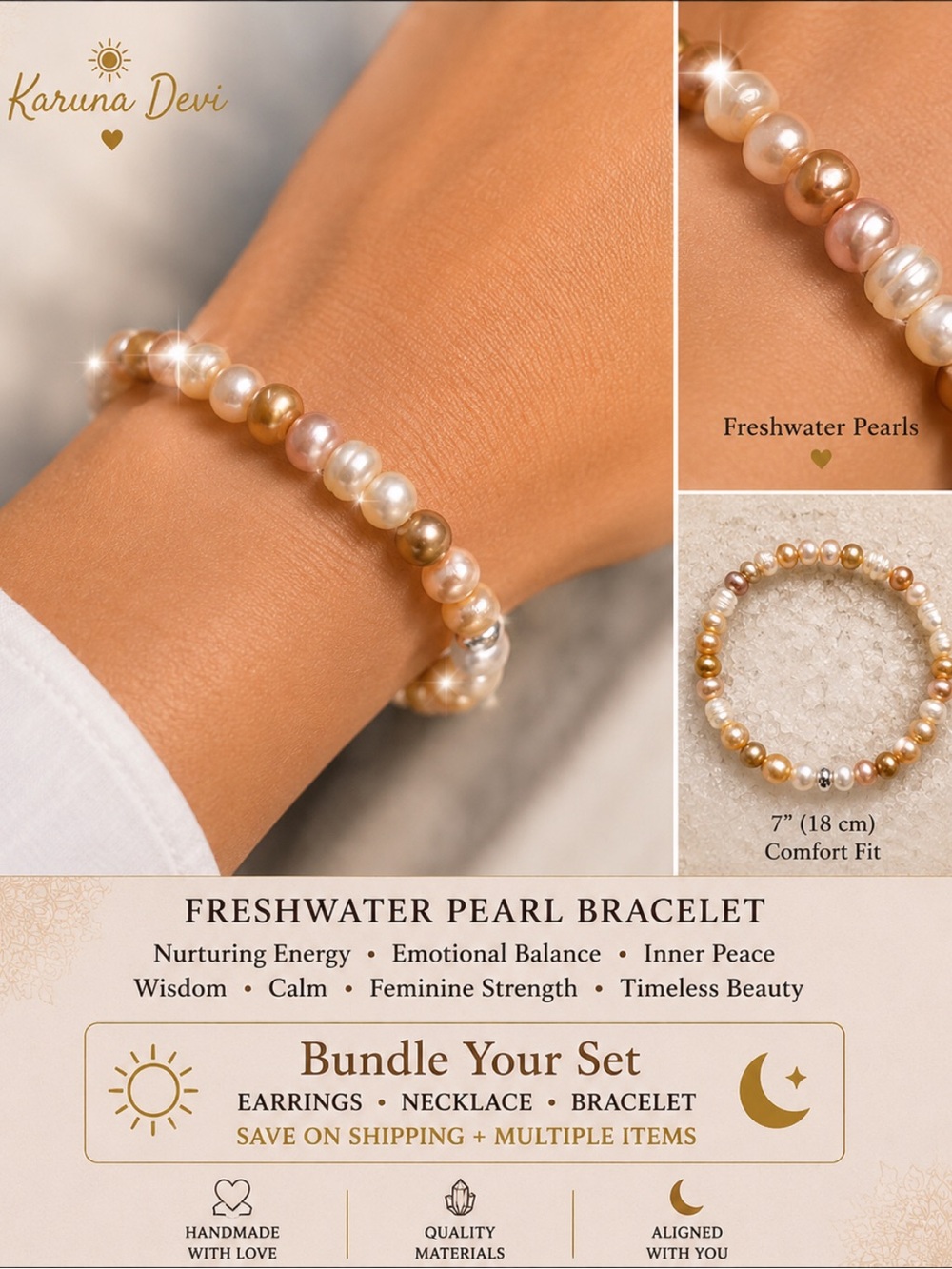 2 for $30 Freshwater Genuine Pearl Stretch Mini Layering Bracelet